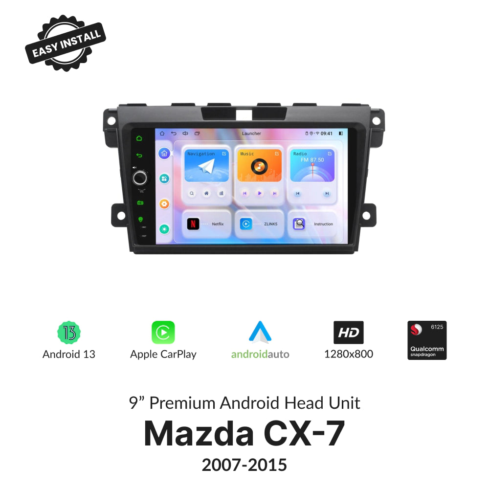 Mazda CX-7 2007-2015 | 9” Wireless CarPlay Android Head Unit – Car