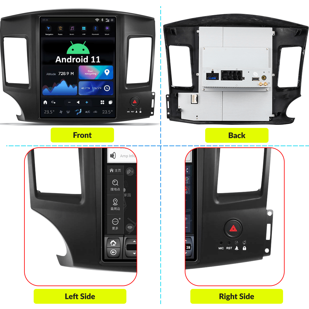 Mitsubishi Lancer 2007-2017 — 12.1" Tesla-Style Apple Carplay Screen - Car Tech Studio