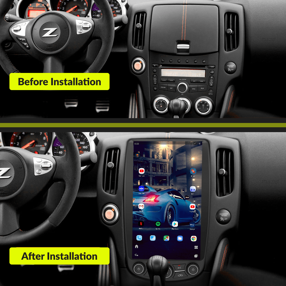Nissan 370z 2009-2019 — 13.6" Tesla-Style Apple Carplay Screen - Car Tech Studio