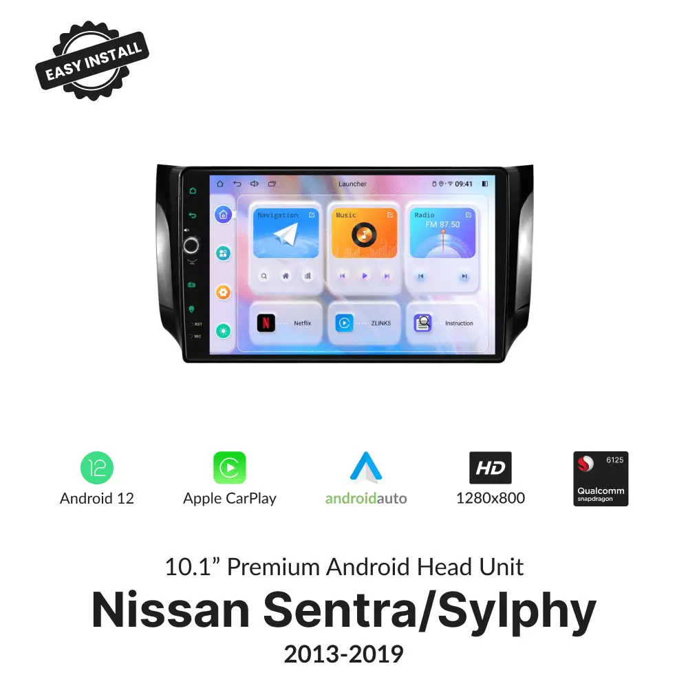 Nissan Sentra/Sylphy 2013-2019 — Premium 10.1” Carplay & Android Auto Head Unit - Car Tech Studio