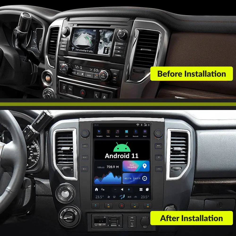 Nissan Titan 2016-2019 — 12.1" Tesla-Style Apple Carplay Screen - Car Tech Studio