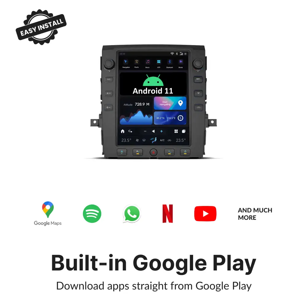 Nissan Titan 2016-2019 — 12.1" Tesla-Style Apple Carplay Screen - Car Tech Studio