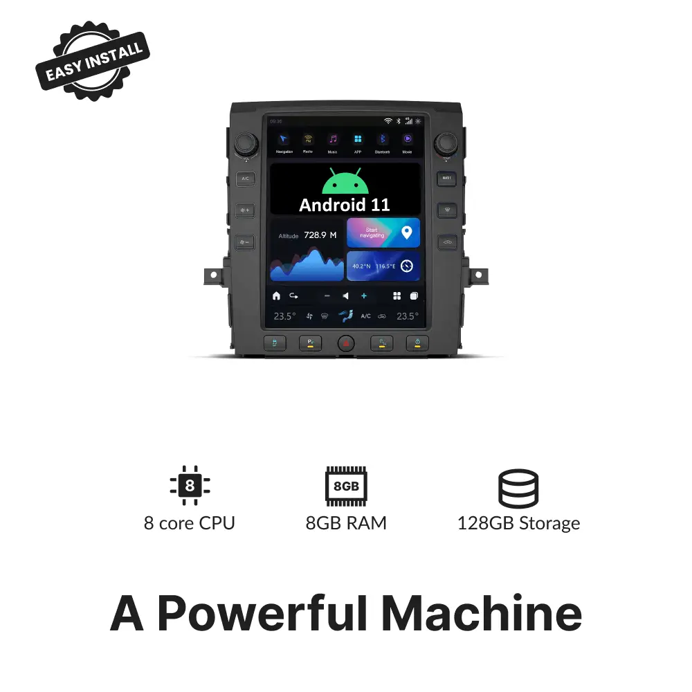 Nissan Titan 2016-2019 — 12.1" Tesla-Style Apple Carplay Screen - Car Tech Studio