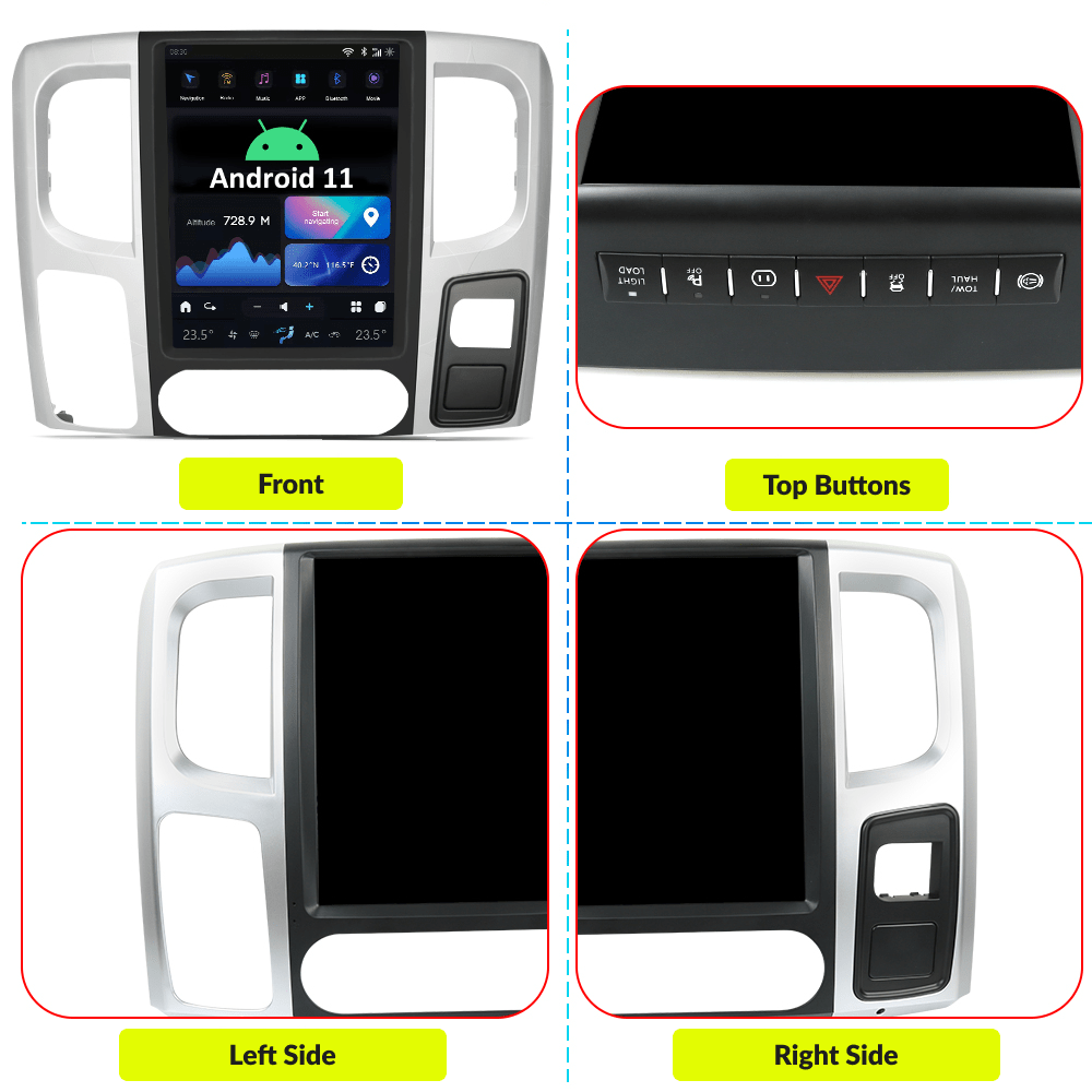 Dodge RAM 2013-2019 — 12.1" Tesla-Style Apple Carplay Screen - Car Tech Studio