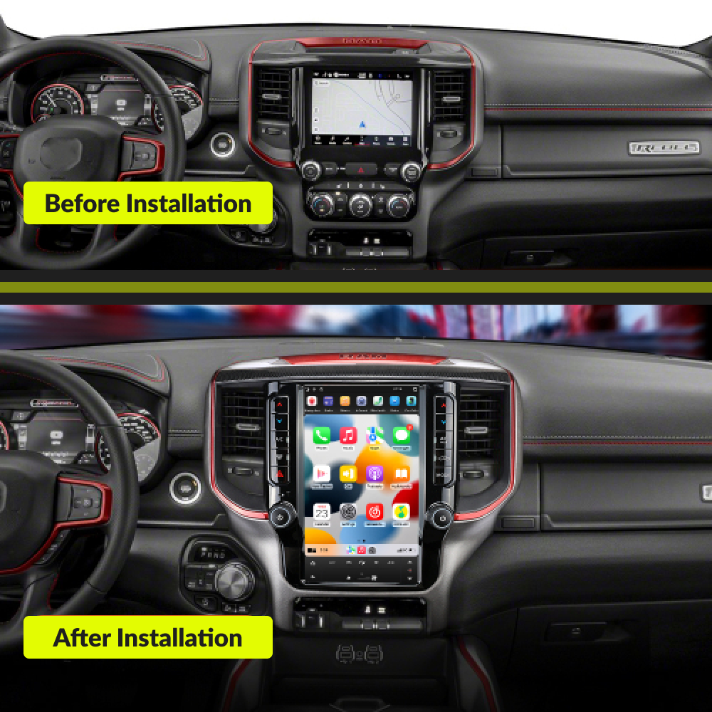 Dodge RAM 2020-2021 — 12.1" Tesla-Style Apple Carplay Screen - Car Tech Studio