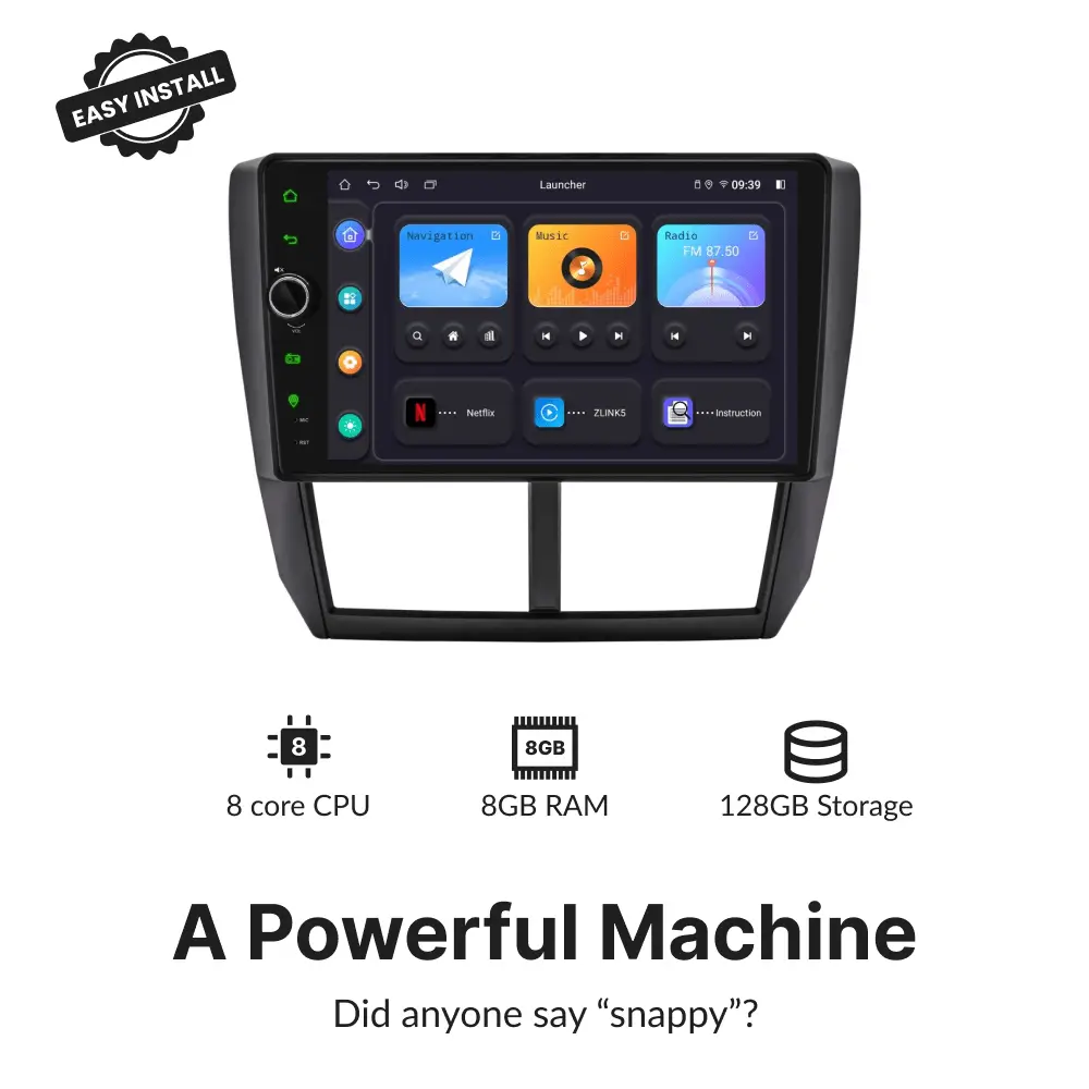 Subaru Forester 2008-2012 — Premium 9” Carplay & Android Auto Head Unit - Car Tech Studio
