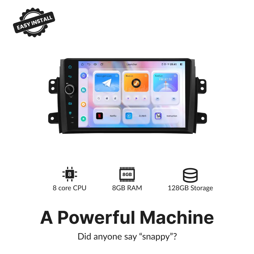 Suzuki SX4 2006-2013 — Premium 9” Carplay & Android Auto Head Unit - Car Tech Studio