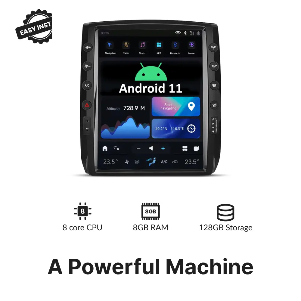 Toyota Tacoma 2005-2015 — 12.1" Tesla-Style Apple Carplay Screen - Car Tech Studio