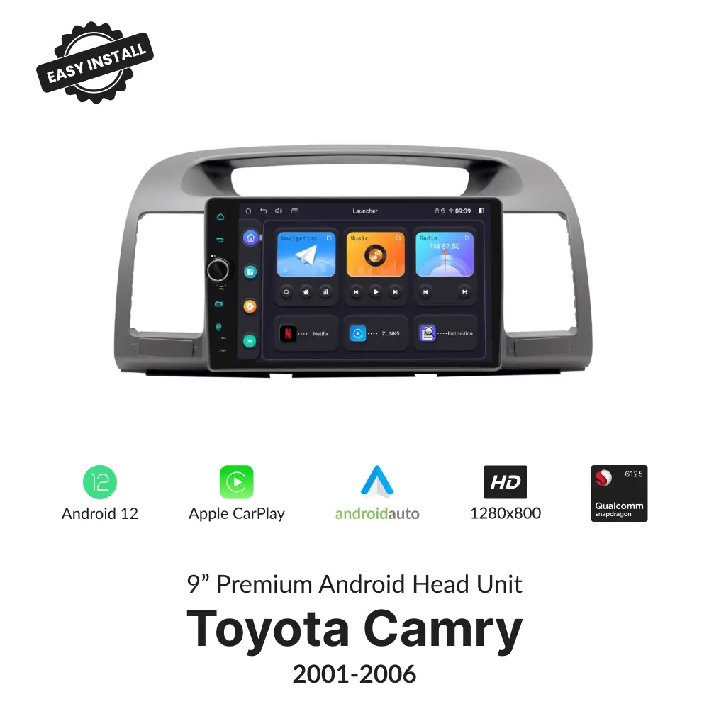 Toyota Camry 2001-2006 — Premium 9” Carplay & Android Auto Head Unit - Car Tech Studio