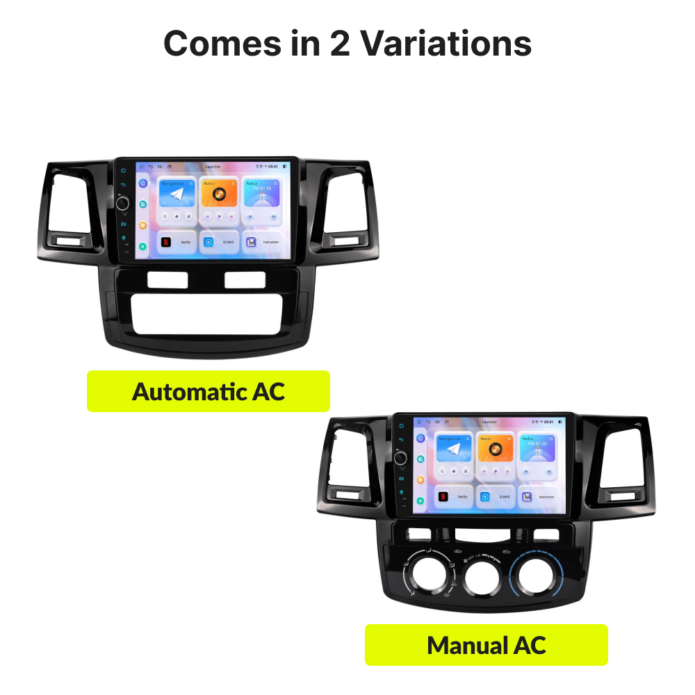 Toyota Fortuner Hilux 2007-2015 — Premium 9” Carplay & Android Auto Head Unit - Car Tech Studio