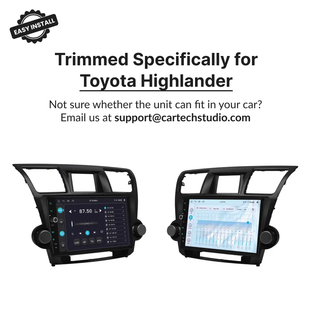 Toyota Highlander 2008-2013 — Premium 10.1” Carplay & Android Auto Head Unit - Car Tech Studio