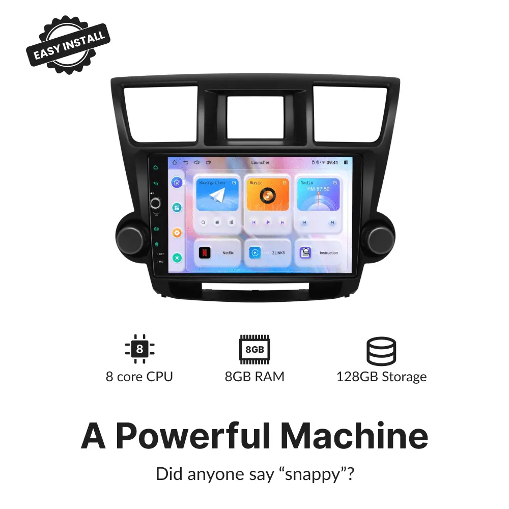 Toyota Highlander 2008-2013 — Premium 10.1” Carplay & Android Auto Head Unit - Car Tech Studio
