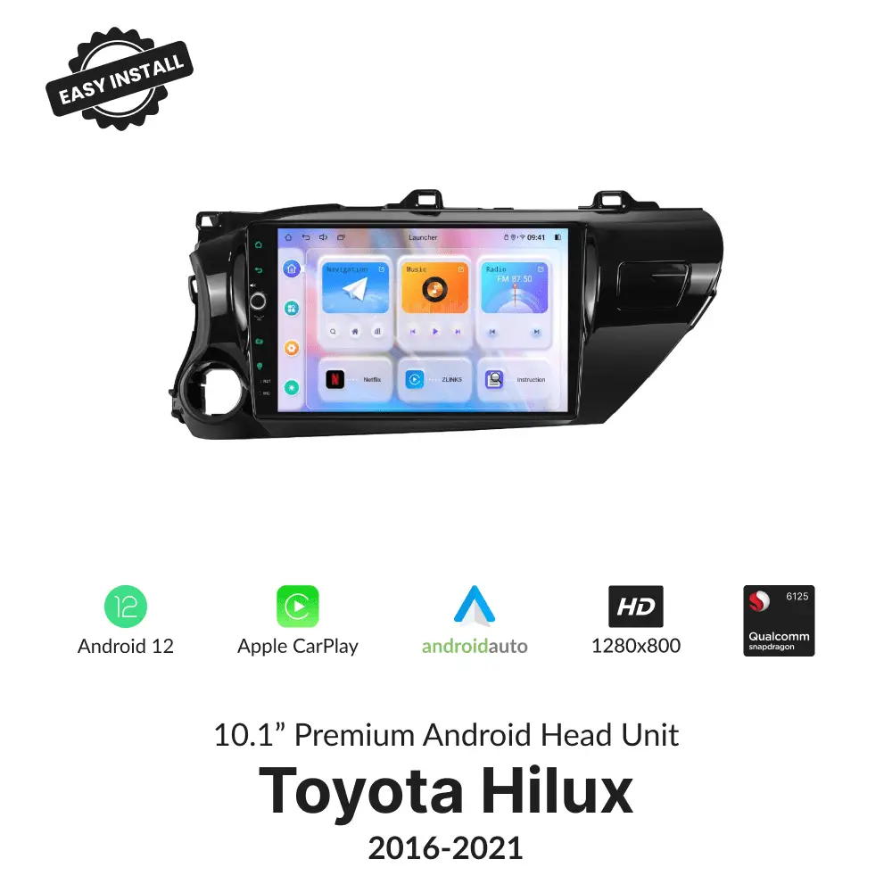 Toyota Hilux 2016-2021 — Premium 10.1” Carplay & Android Auto Head Unit - Car Tech Studio