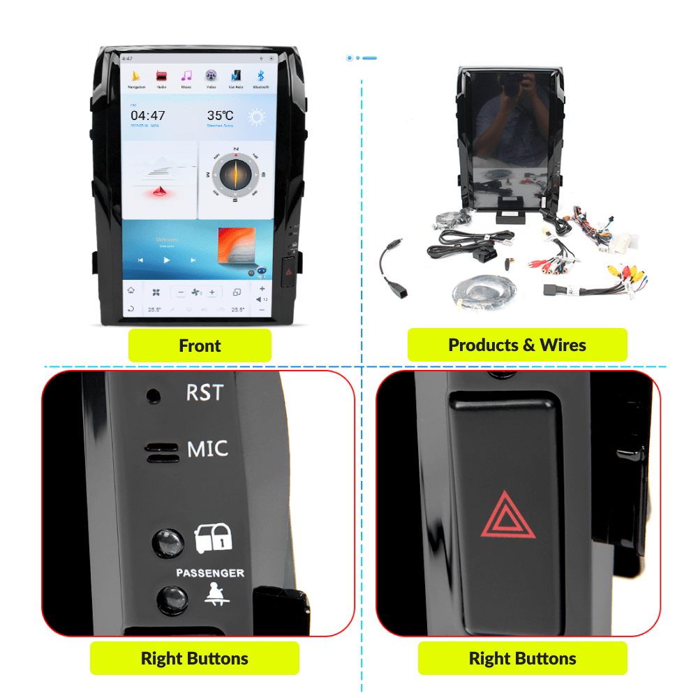 Toyota Land Cruiser 2008-2015 — 16" Tesla-Style Apple Carplay Screen - Car Tech Studio