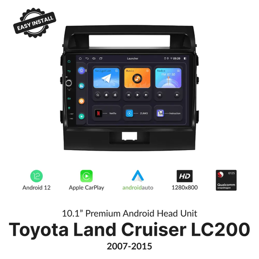 Toyota Land Cruiser LC200 2007-2015 — Premium 10.1” Carplay & Android Auto Head Unit - Car Tech Studio