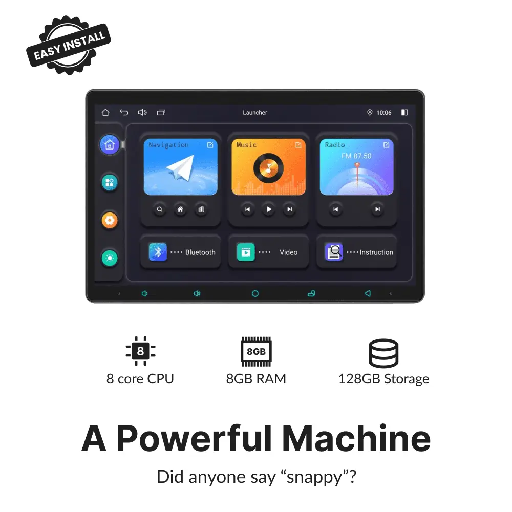 High-performance 11.6" Android head unit for Toyota Prius 2009-2015 featuring 8-core CPU, 8GB RAM, and 128GB storage.