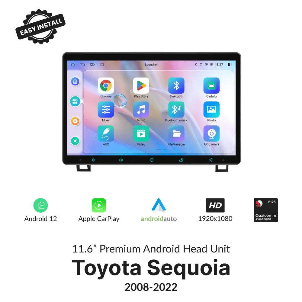 Toyota Sequoia 2008-2022 — Premium 11.6” Carplay & Android Auto Head Unit - Car Tech Studio