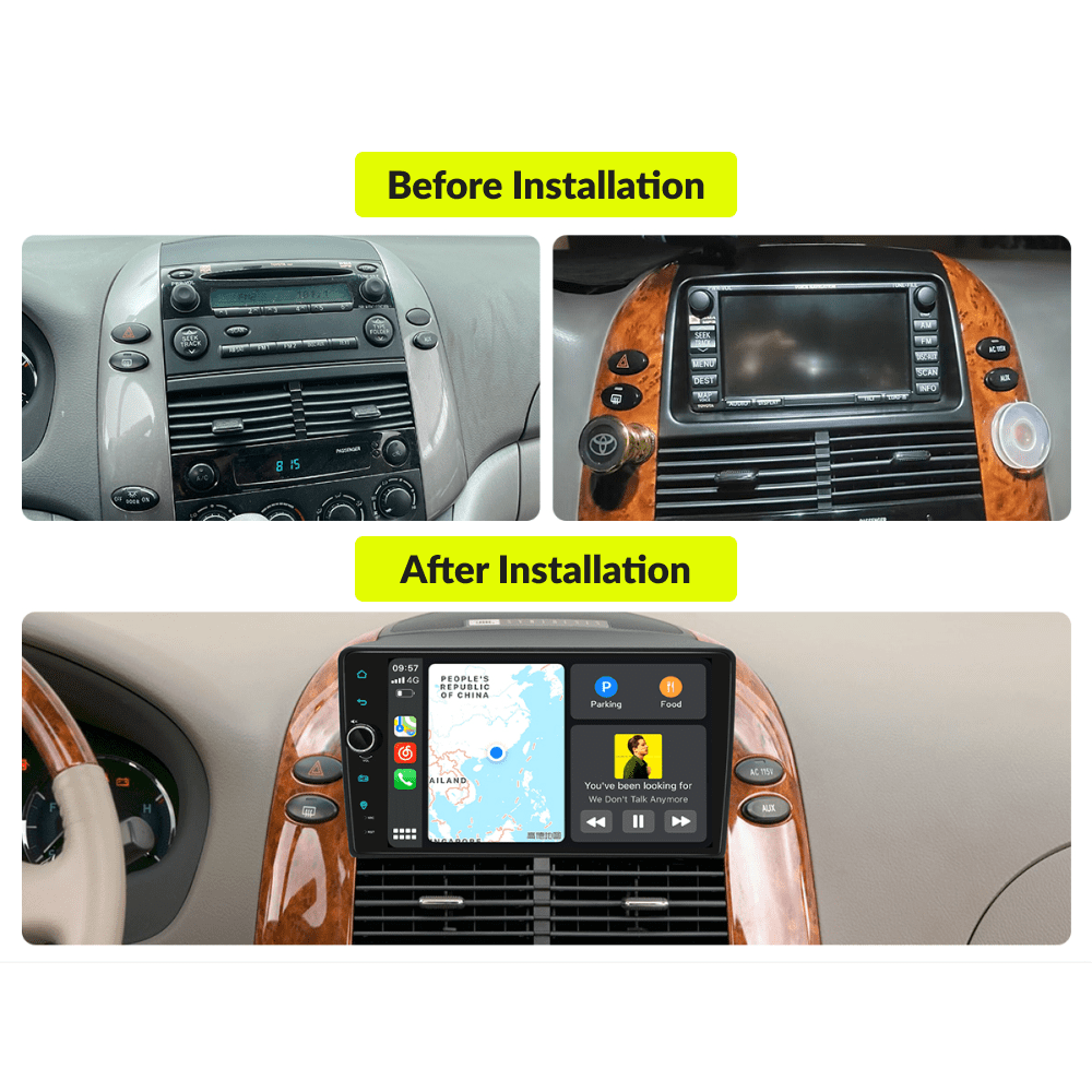 Toyota Sienna 2004-2010 — Premium 9” Carplay & Android Auto Head Unit - Car Tech Studio