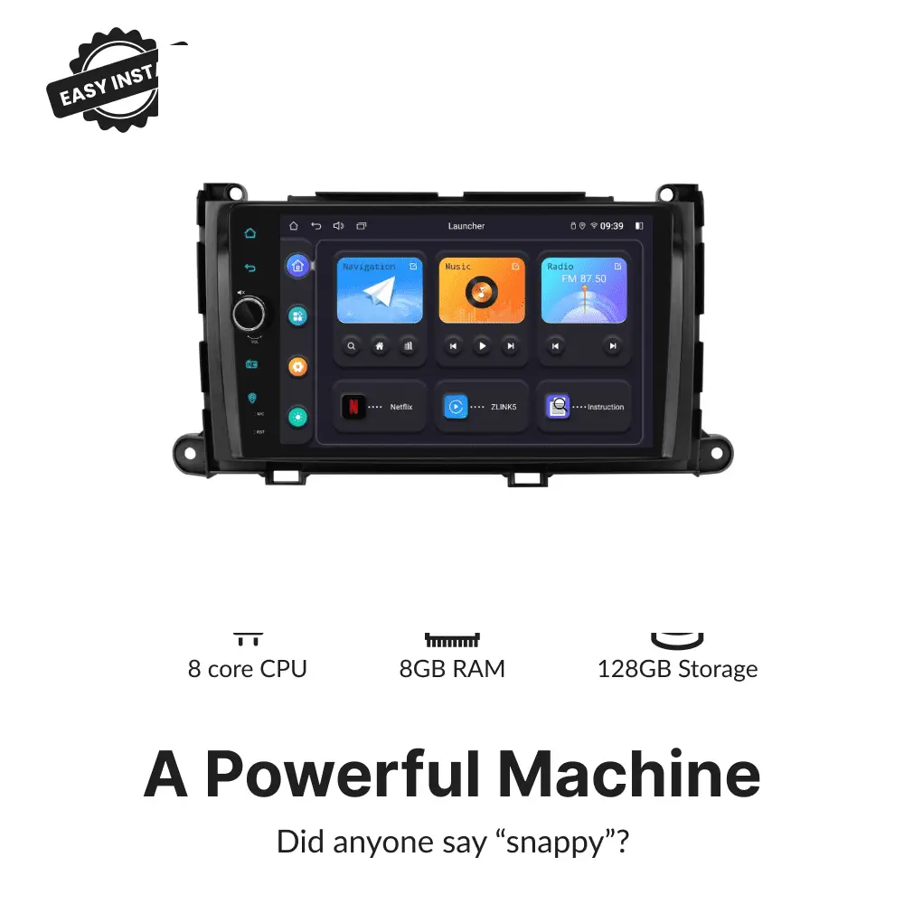Toyota Sienna 2011-2014 — Premium 9” Carplay & Android Auto Head Unit - Car Tech Studio