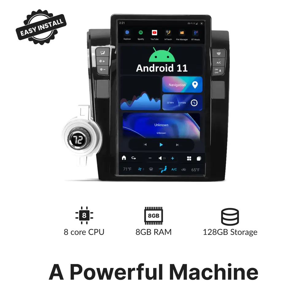 Toyota Tundra 2007-2013 — 13.6" Tesla-Style Apple Carplay Screen - Car Tech Studio