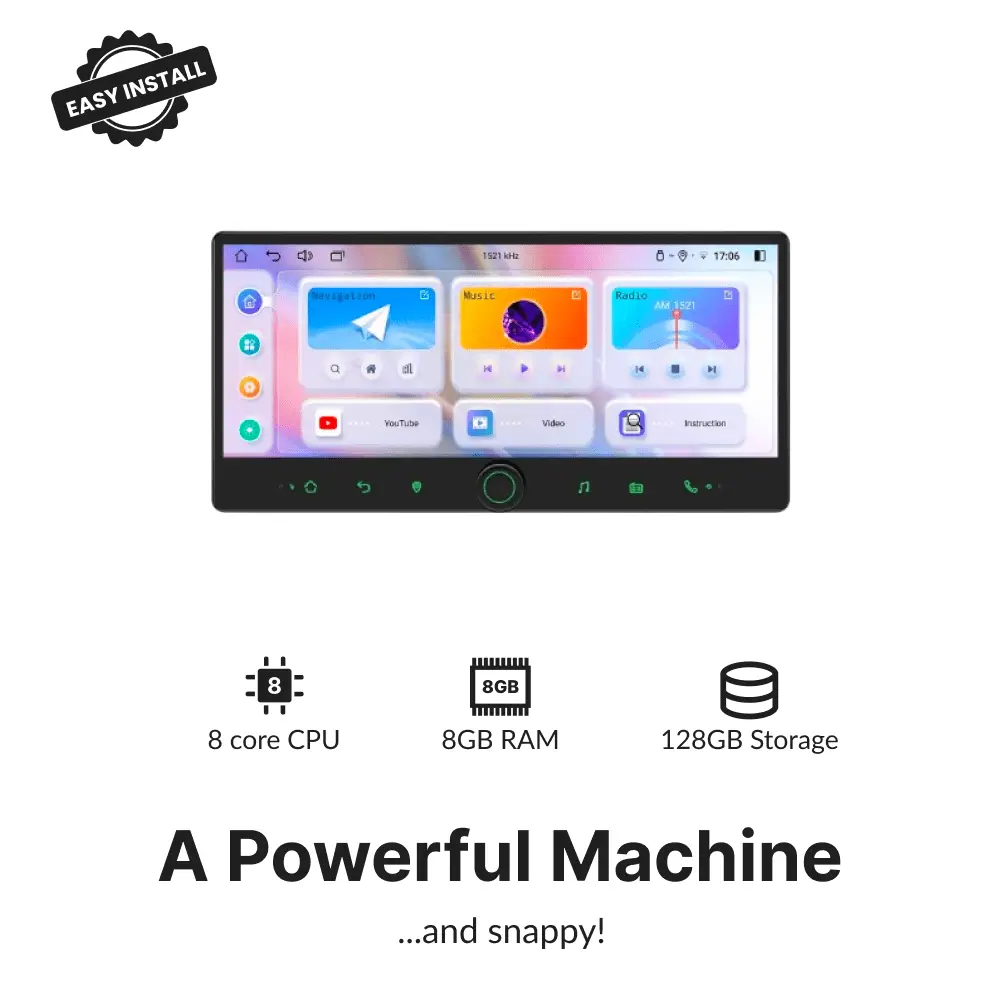 Premium Double Din 12.3” Universal Carplay & Android Auto Head Unit - Car Tech Studio