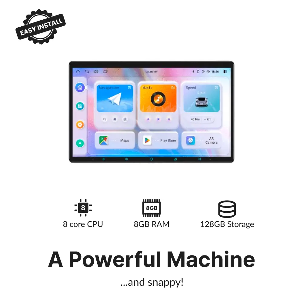 Premium Single Din 11.6” Universal Carplay & Android Auto Head Unit - Car Tech Studio