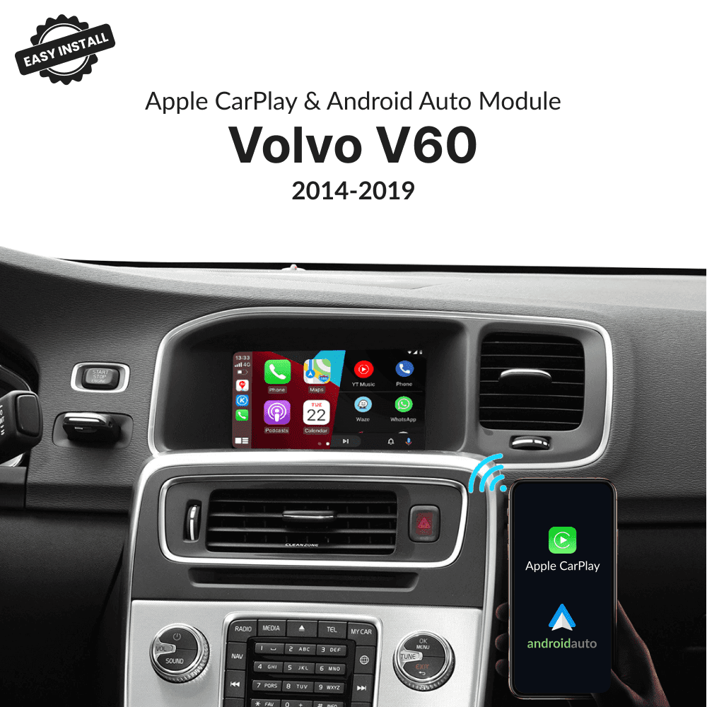 Volvo V60 2014-2019 — Wireless Apple CarPlay & Android Auto Module - Car Tech Studio