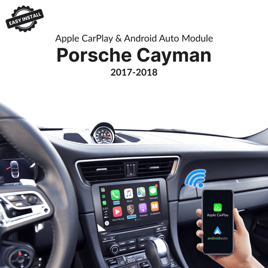 Porsche Cayman 2017-2018 — Wireless Apple CarPlay & Android Auto Module - Car Tech Studio