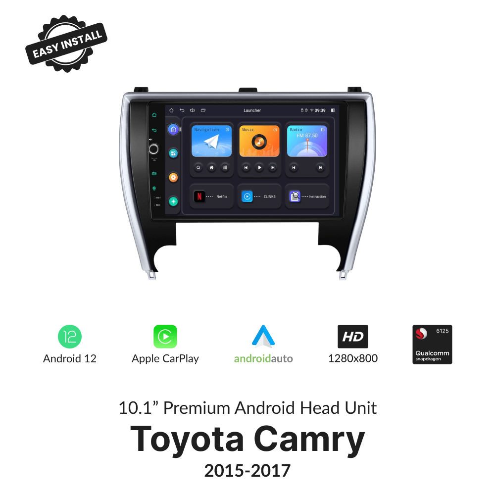 Toyota Camry 2015-2017 (US Version) — Premium 10.1” Carplay & Android Auto Head Unit - Car Tech Studio