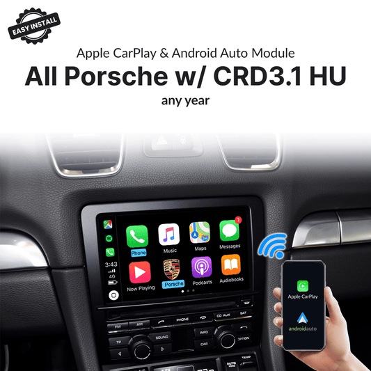 Porsche with CRD3.1 HU — Wireless Apple CarPlay & Android Auto Module - Car Tech Studio