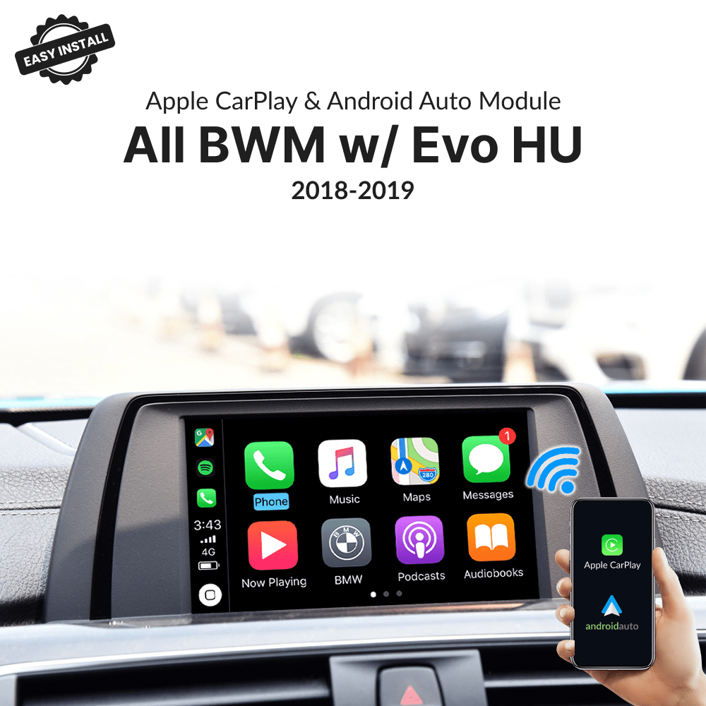 BMW with Evo 2018-2019 HU — Wireless Apple CarPlay & Android Auto Module - Car Tech Studio