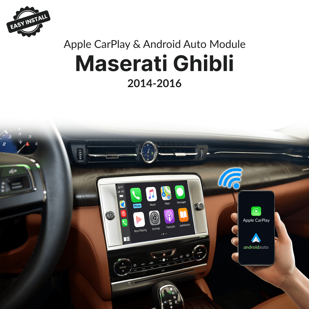 Maserati Ghibli 2014-2016 — Wireless Apple CarPlay & Android Auto Module - Car Tech Studio