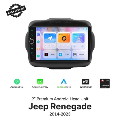 Jeep Renegade 2014-2023 — Premium 9” Carplay & Android Auto Head Unit - Car Tech Studio