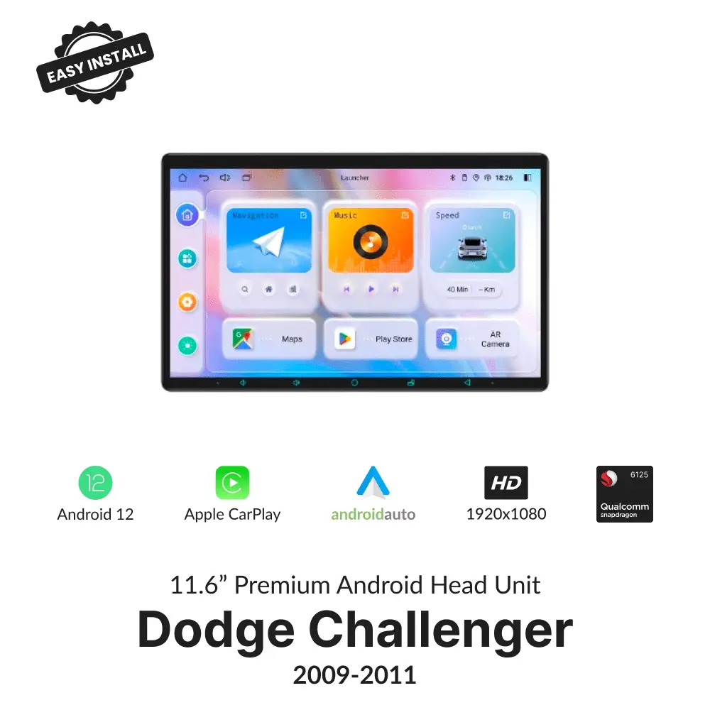 Dodge Challenger 2009-2011 — Premium 11.6” Carplay & Android Auto Head Unit - Car Tech Studio