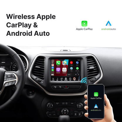 Jeep Cherokee with UConnect 8.4" — Wireless Apple CarPlay & Android Auto Module - Car Tech Studio