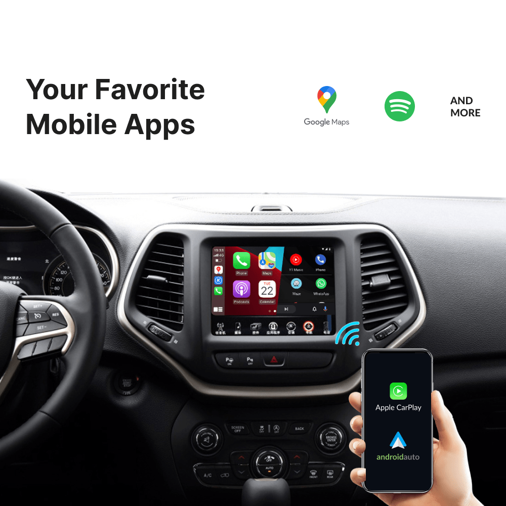 Jeep Cherokee with UConnect 8.4" — Wireless Apple CarPlay & Android Auto Module - Car Tech Studio