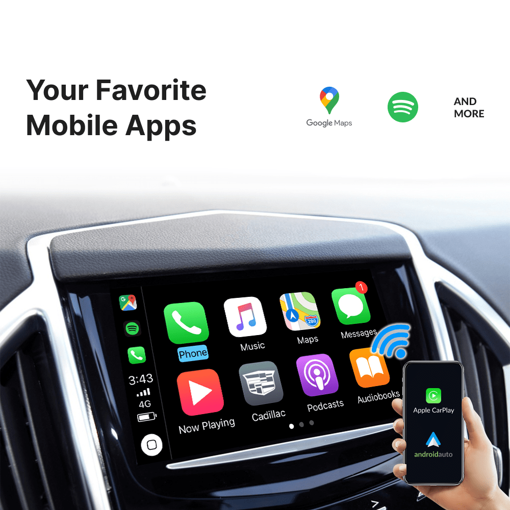 Cadillac SRX 2014-2017 — Wireless Apple CarPlay & Android Auto Module - Car Tech Studio