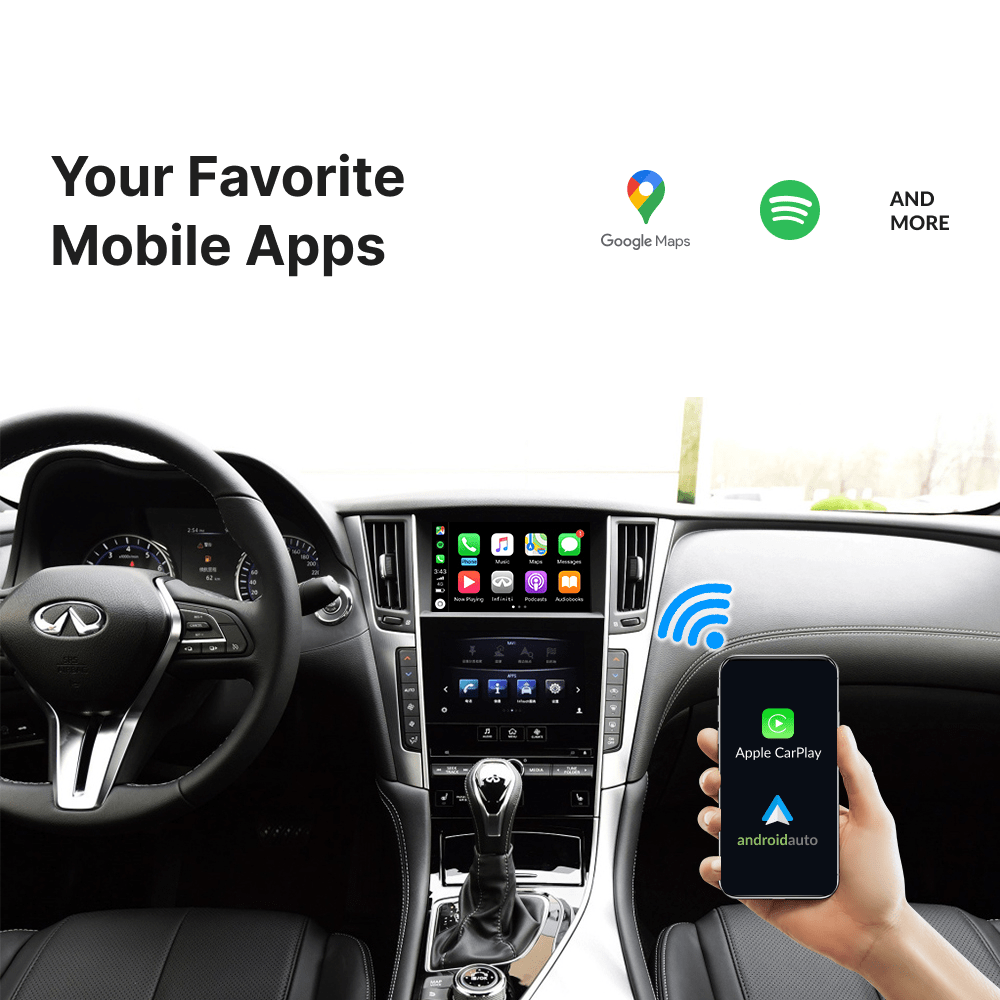 Infiniti Q60 2015-2019 — Wireless Apple CarPlay & Android Auto Module - Car Tech Studio