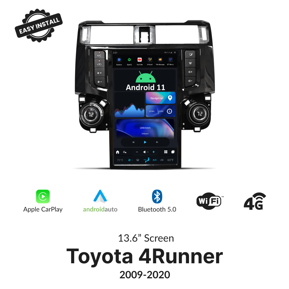 Toyota 4Runner 2009-2020 — 13.6" Tesla-Style Apple Carplay Screen - Car Tech Studio