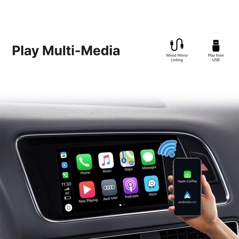 Audi Q5 2010-2016 — Wireless Apple CarPlay & Android Auto Module - Car Tech Studio