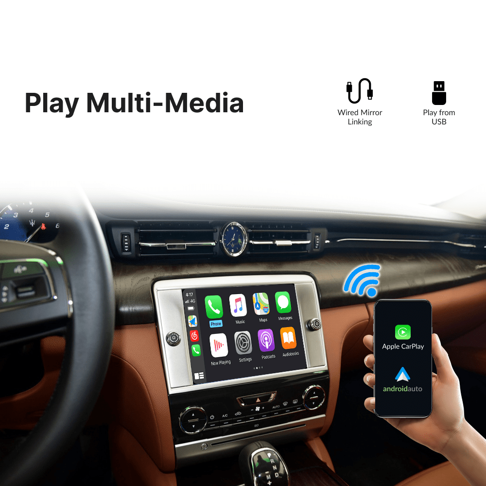 Maserati Quattroporte 2014-2016 — Wireless Apple CarPlay & Android Auto Module - Car Tech Studio