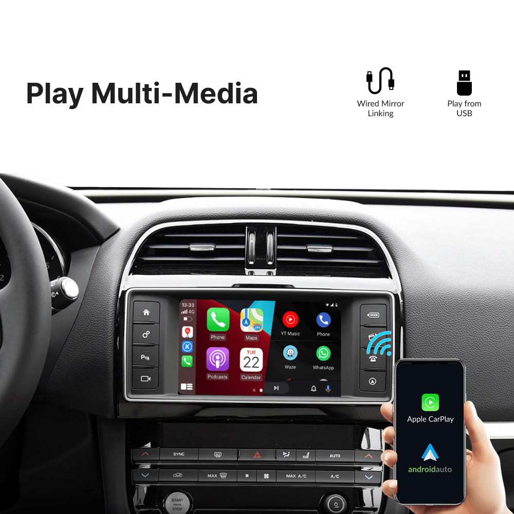 Jaguar F-Pace 2010-2018 — Wireless Apple CarPlay & Android Auto Module - Car Tech Studio