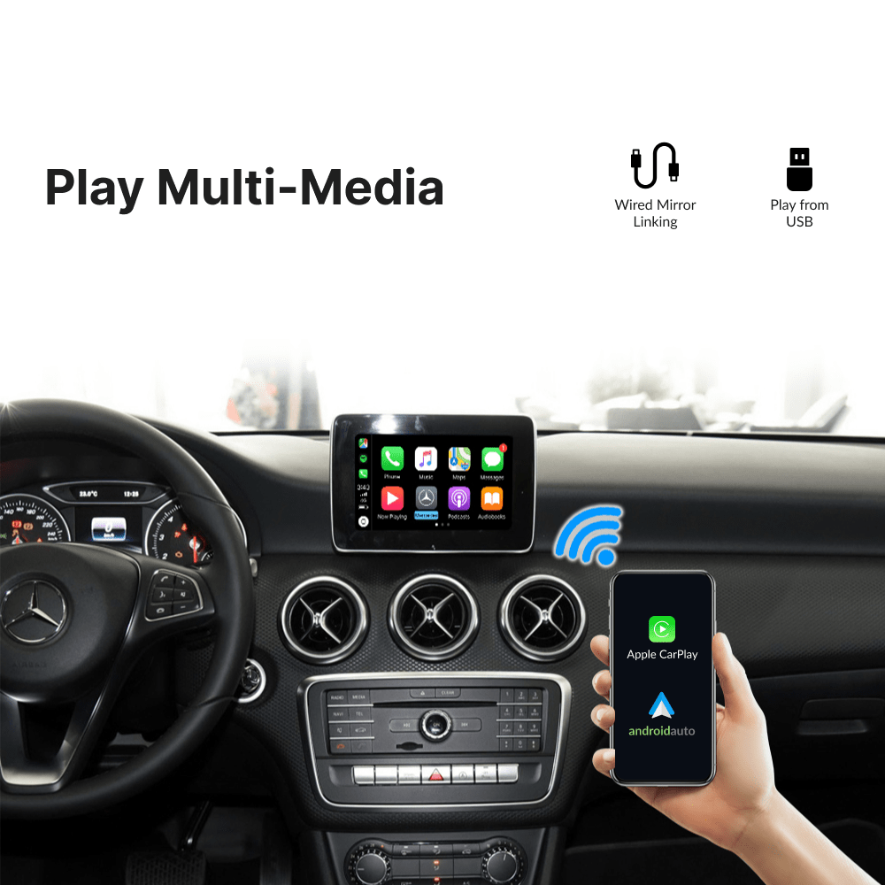 Mercedes A-Class 2012-2018 — Wireless Apple CarPlay & Android Auto Module - Car Tech Studio