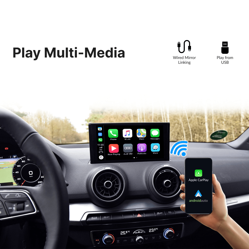 Audi Q2 2016-2018 — Wireless Apple CarPlay & Android Auto Module - Car Tech Studio