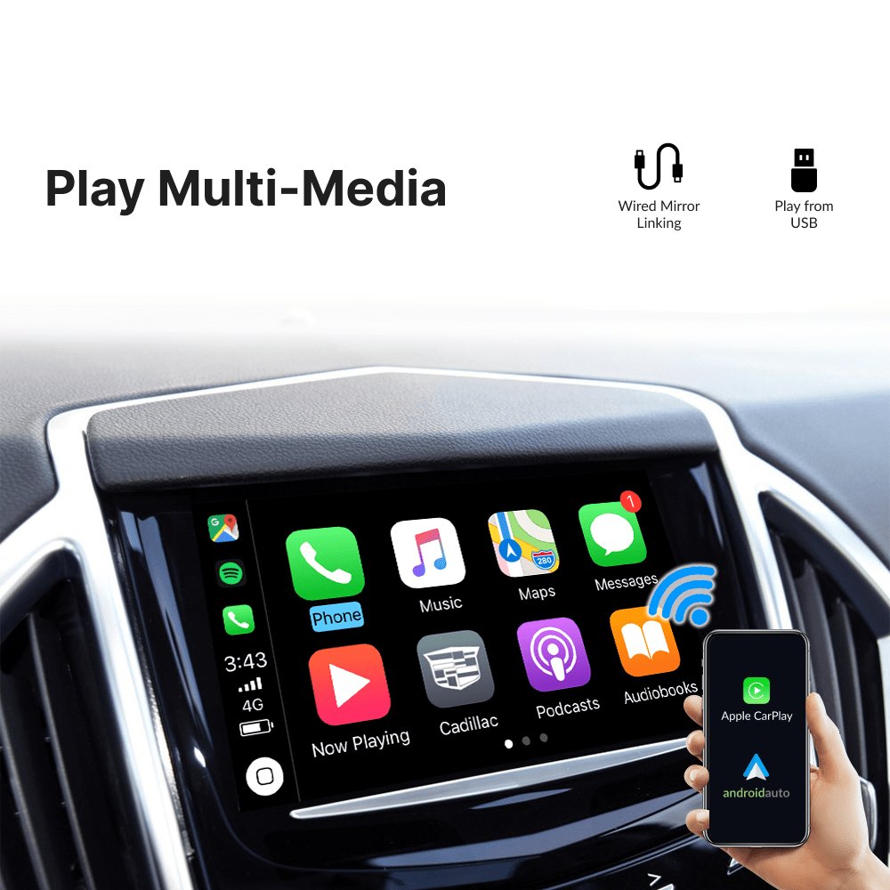 Cadillac SRX 2014-2017 — Wireless Apple CarPlay & Android Auto Module - Car Tech Studio