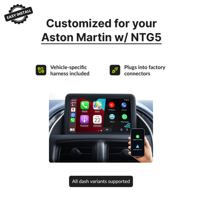 Aston Martin with NTG5 2015-2018 — Wireless Apple CarPlay & Android Auto Module 2015