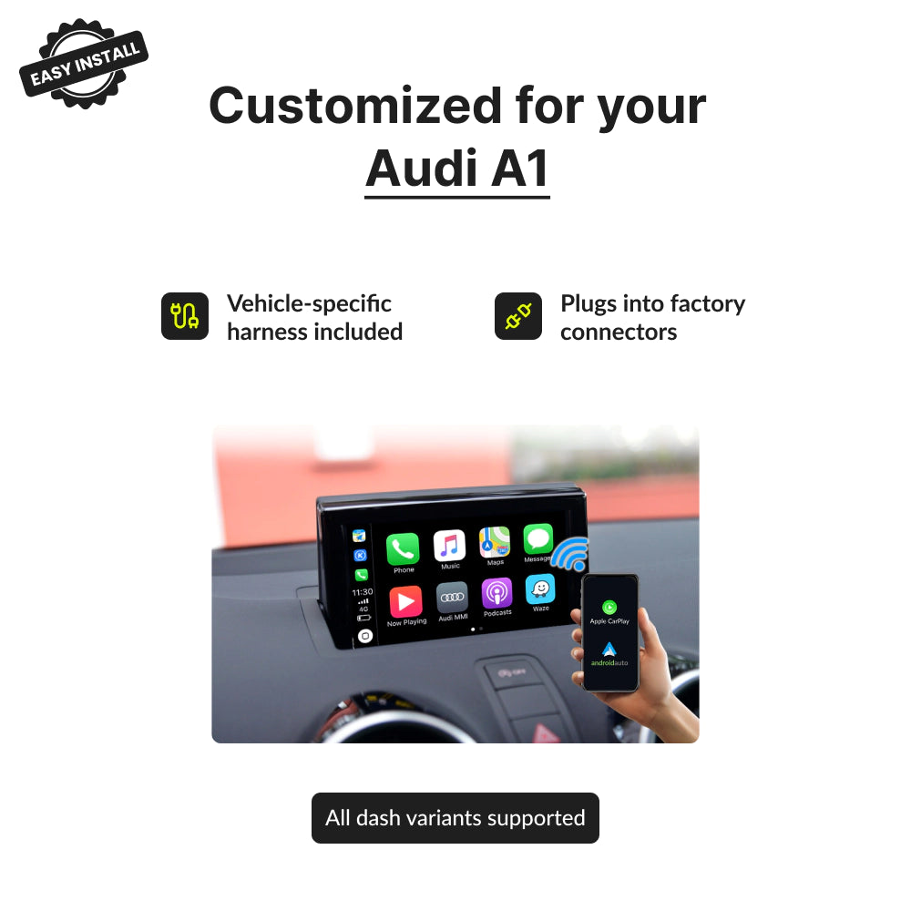 Audi A1 2012-2018 — Wireless Apple CarPlay & Android Auto Module 2018