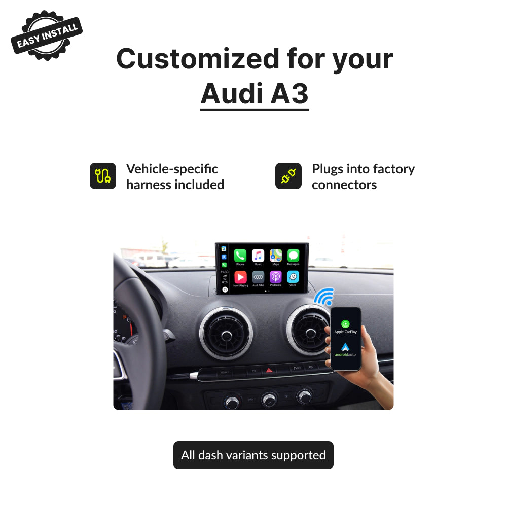 Audi A3 2012-2018 | Wireless Apple CarPlay & Android Auto Module