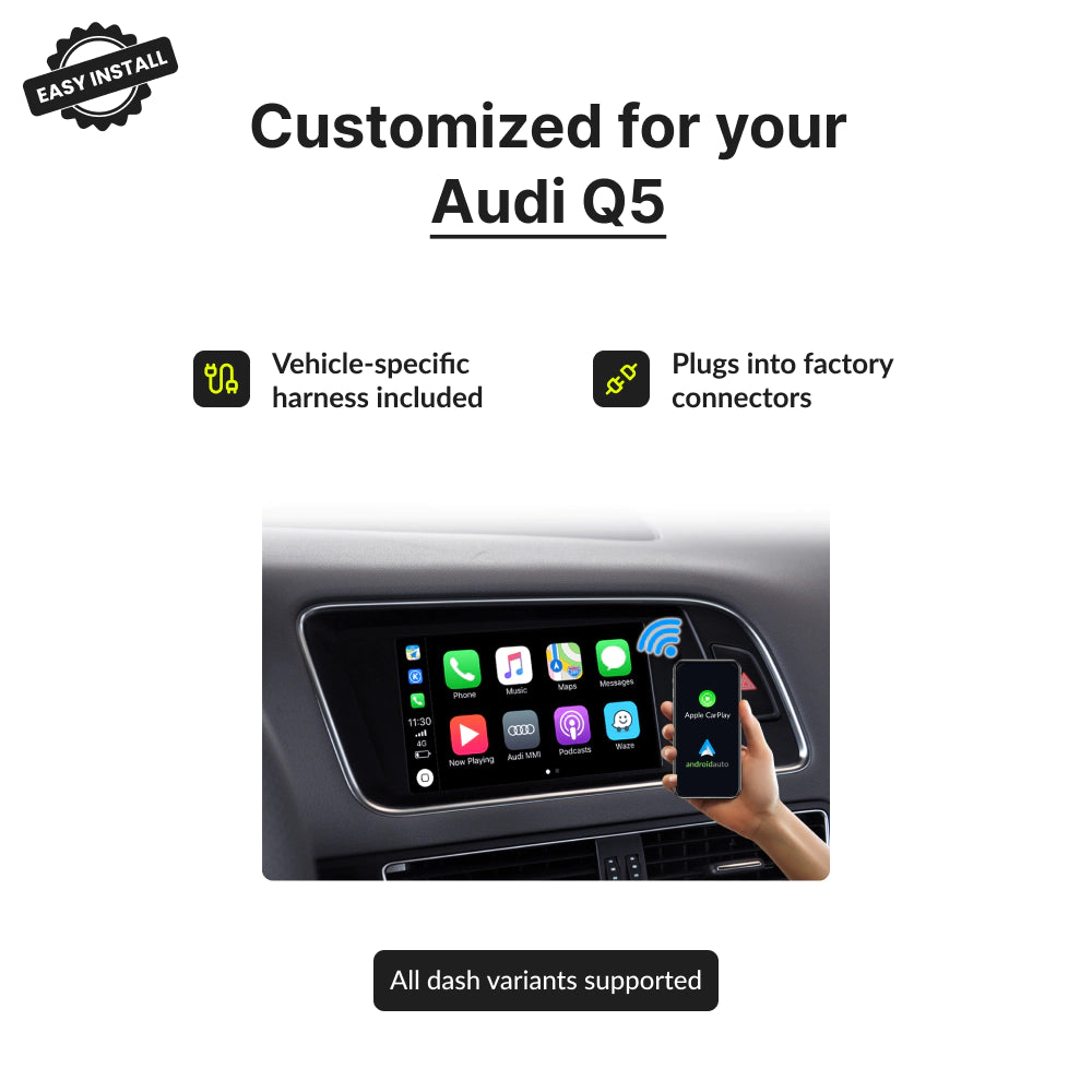 Audi Q5 2010-2016 — Wireless Apple CarPlay & Android Auto Module 2012