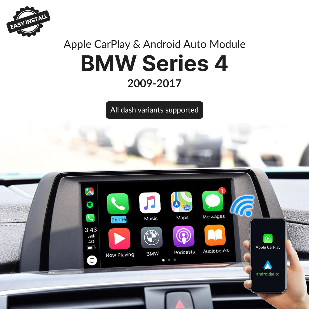 BMW Series 4 2009-2017 — Wireless Apple CarPlay & Android Auto Module 2009